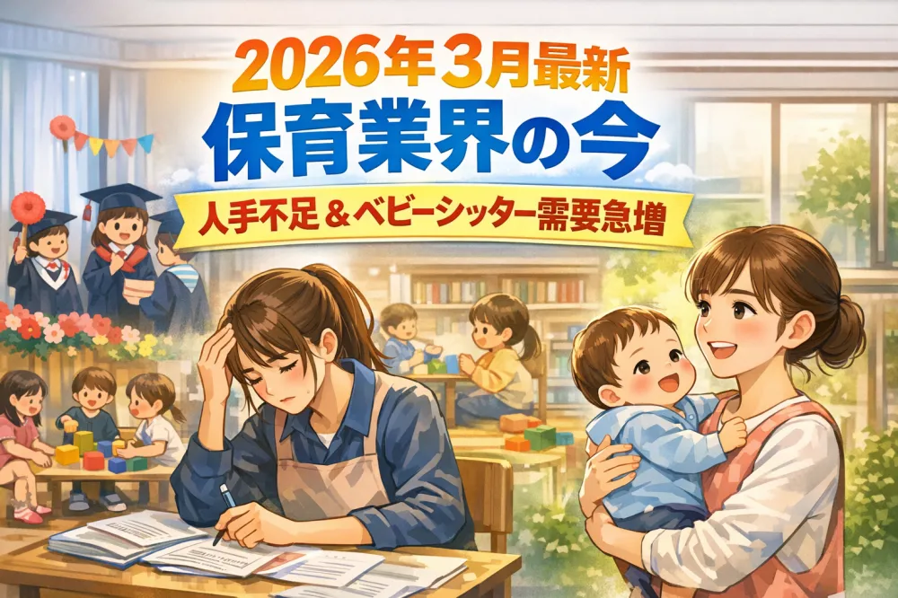 【2026年3月最新】保育現場の今｜人手不足・働き方の変化とベビーシッター需要の拡大