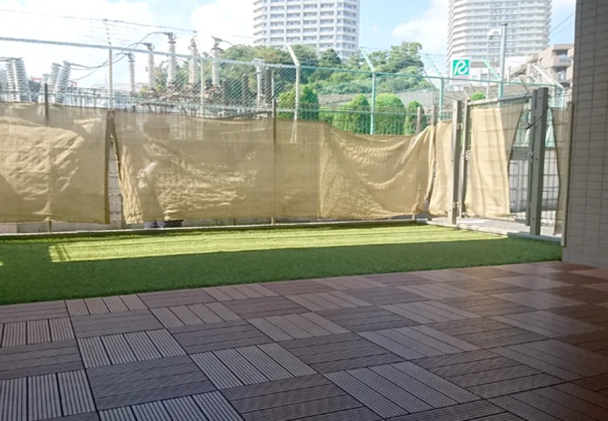 広い園庭があります！